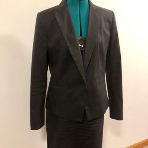 3-pc Blk Pinstripe Suit - jacket, pants and skirt
